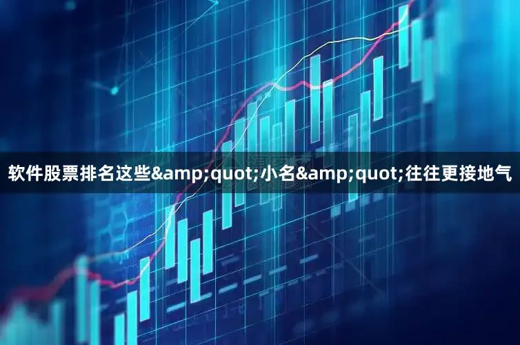 软件股票排名这些&quot;小名&quot;往往更接地气